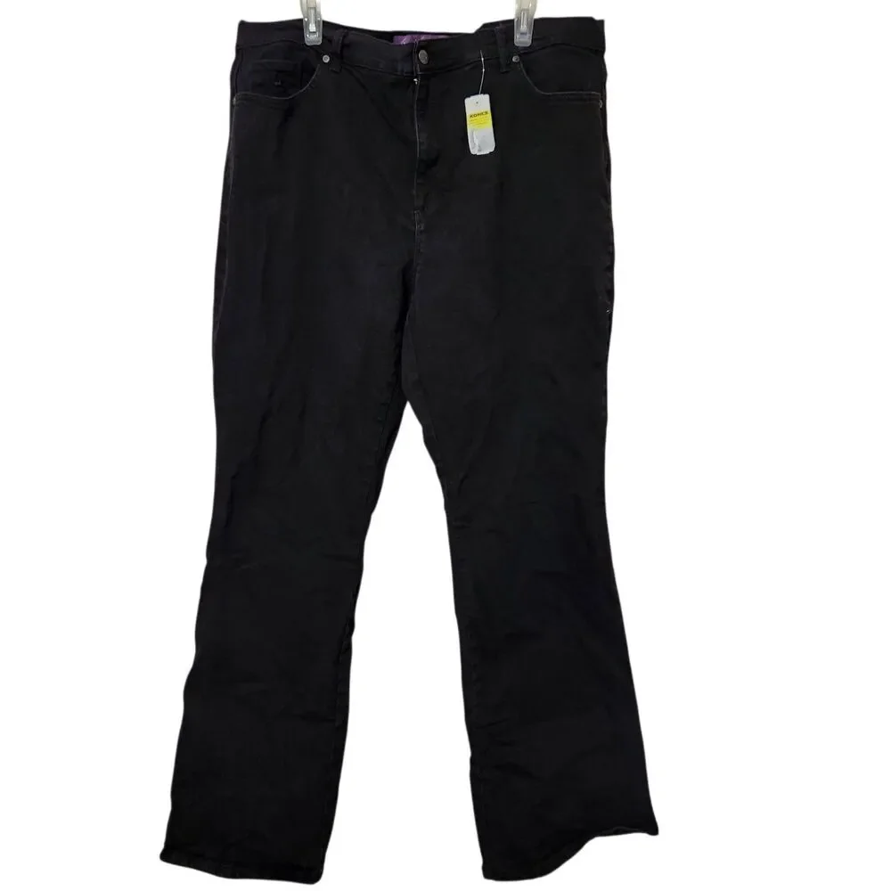 Gloria Vanderbilt Denim Jeans Size 20W Long Black Bootcut.